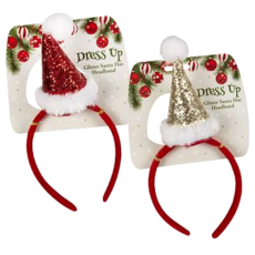 Christmas Santa Glitter Hat Headband 26cm